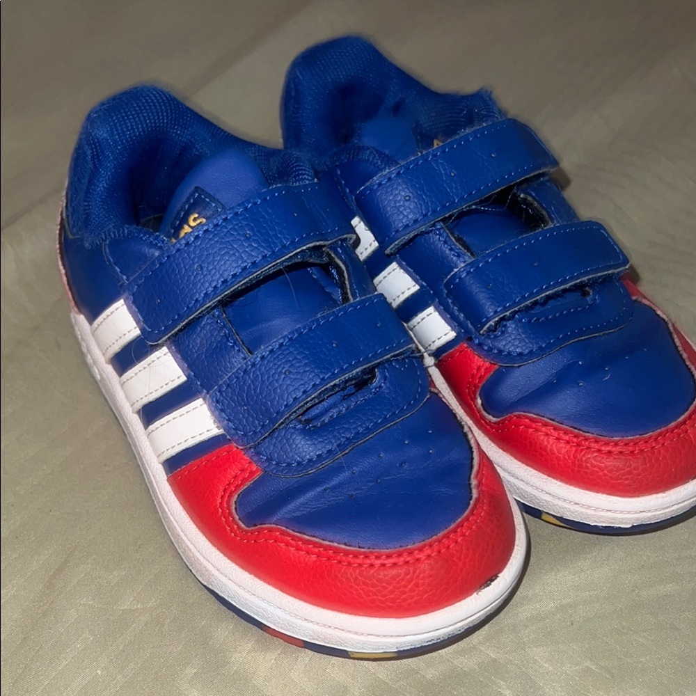 Adidas Blue and Red Velcro Sneakers